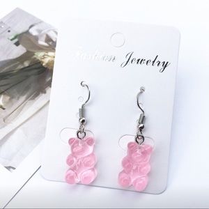 🌺 NWT Pink Gummy Bear Earrings